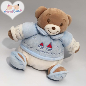 Round Cuddle Bear Blue