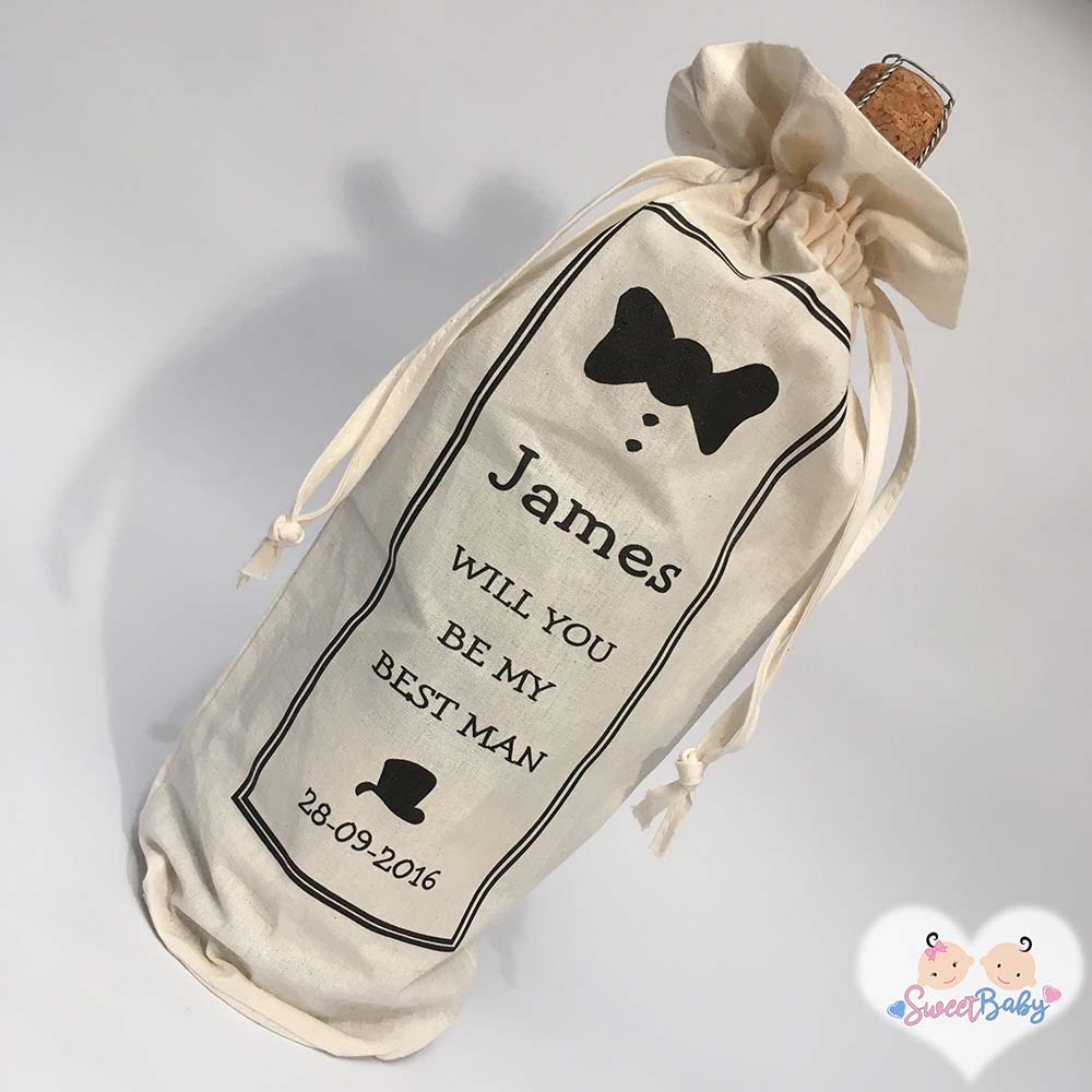 Personalised Best Man Bottle Bag