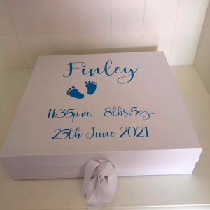 Keepsake Box Blue Print - Sweetbaby.ie