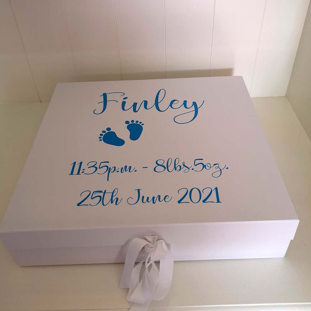 Keepsake Box Blue Print - Sweetbaby.ie