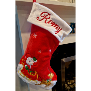 Personalised Plush Santa & Rudolf Stocking